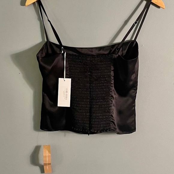 Reformation Overland Silk Top Black - Size 6 NWT - Picture 5 of 8